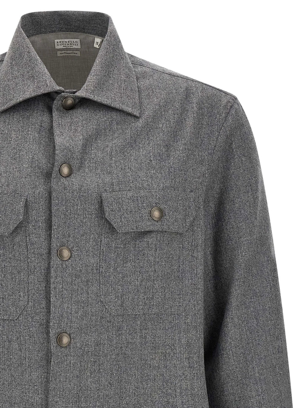 Brunello Cucinelli Gray Virgin Wool Blouse