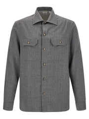 Brunello Cucinelli Gray Virgin Wool Blouse