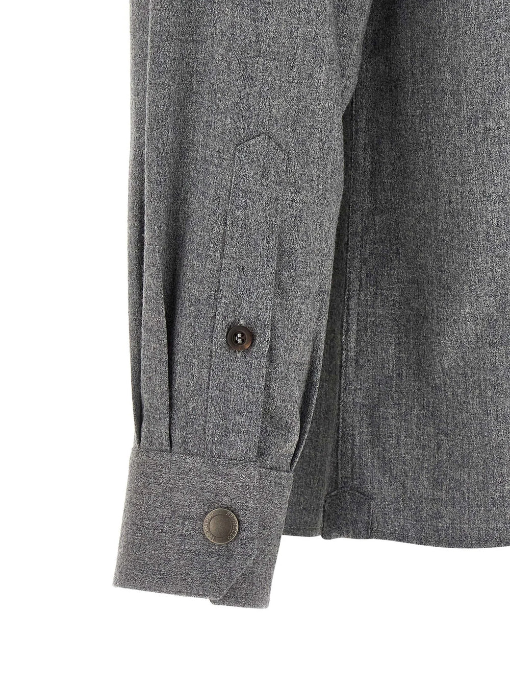 Brunello Cucinelli Gray Virgin Wool Blouse
