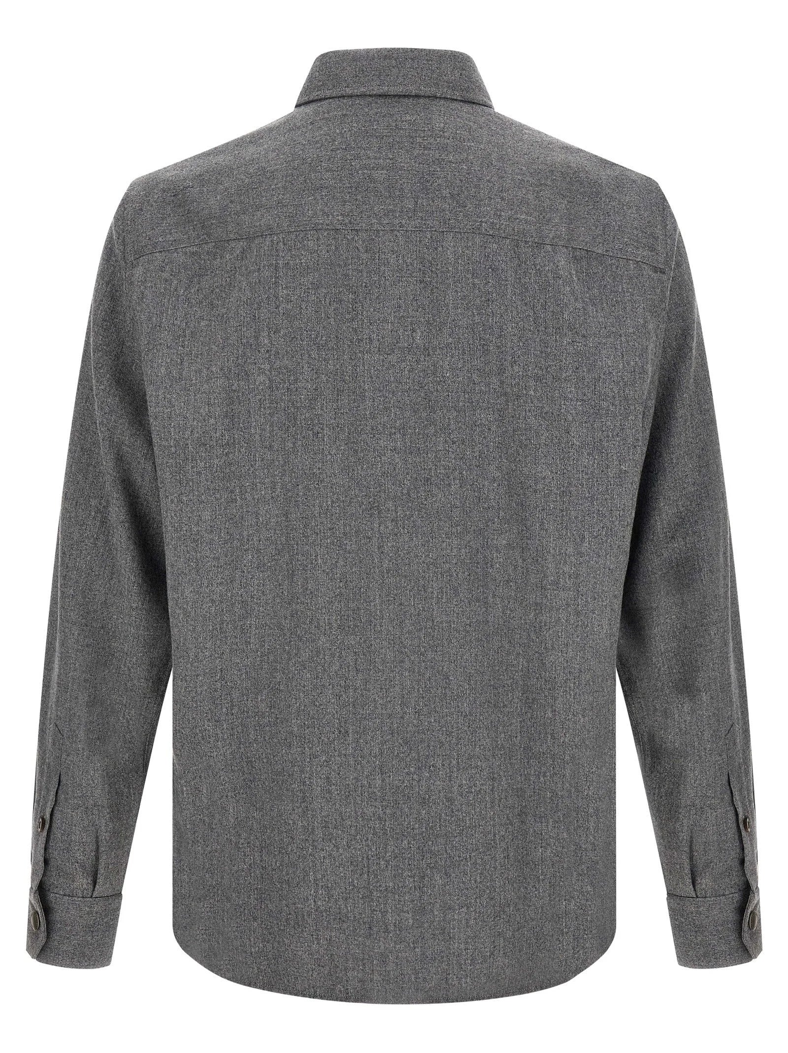 Brunello Cucinelli Gray Virgin Wool Blouse