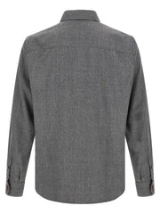 Brunello Cucinelli Gray Virgin Wool Blouse