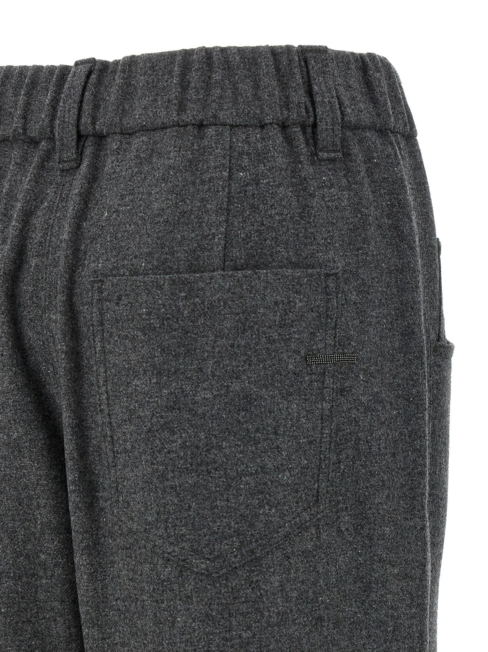 Brunello Cucinelli Gray Virgin Wool Casual Pants