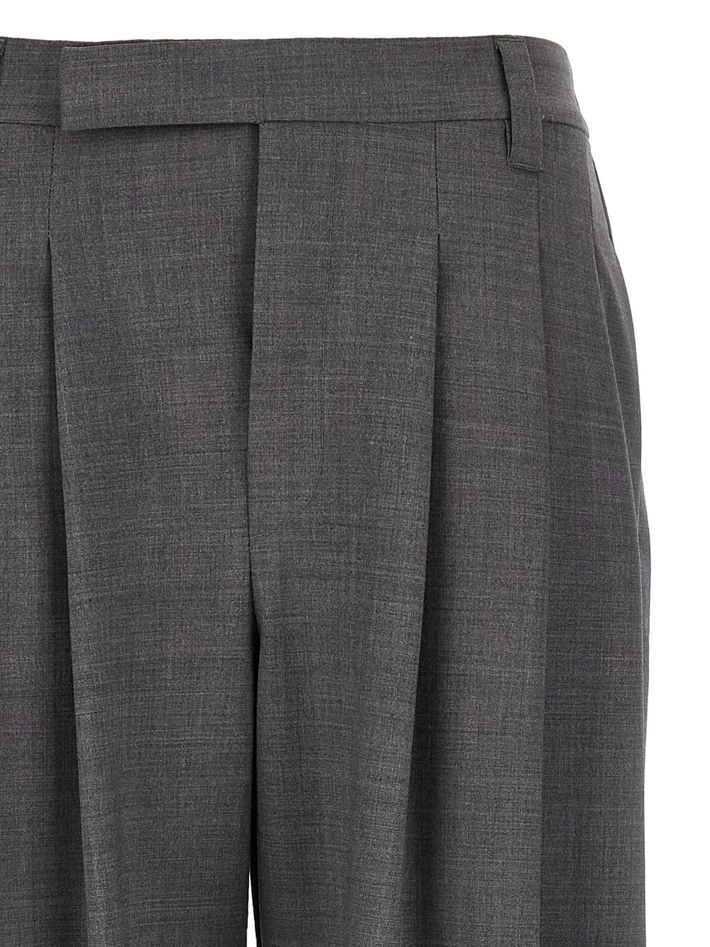 Brunello Cucinelli Gray Virgin Wool Casual Pants