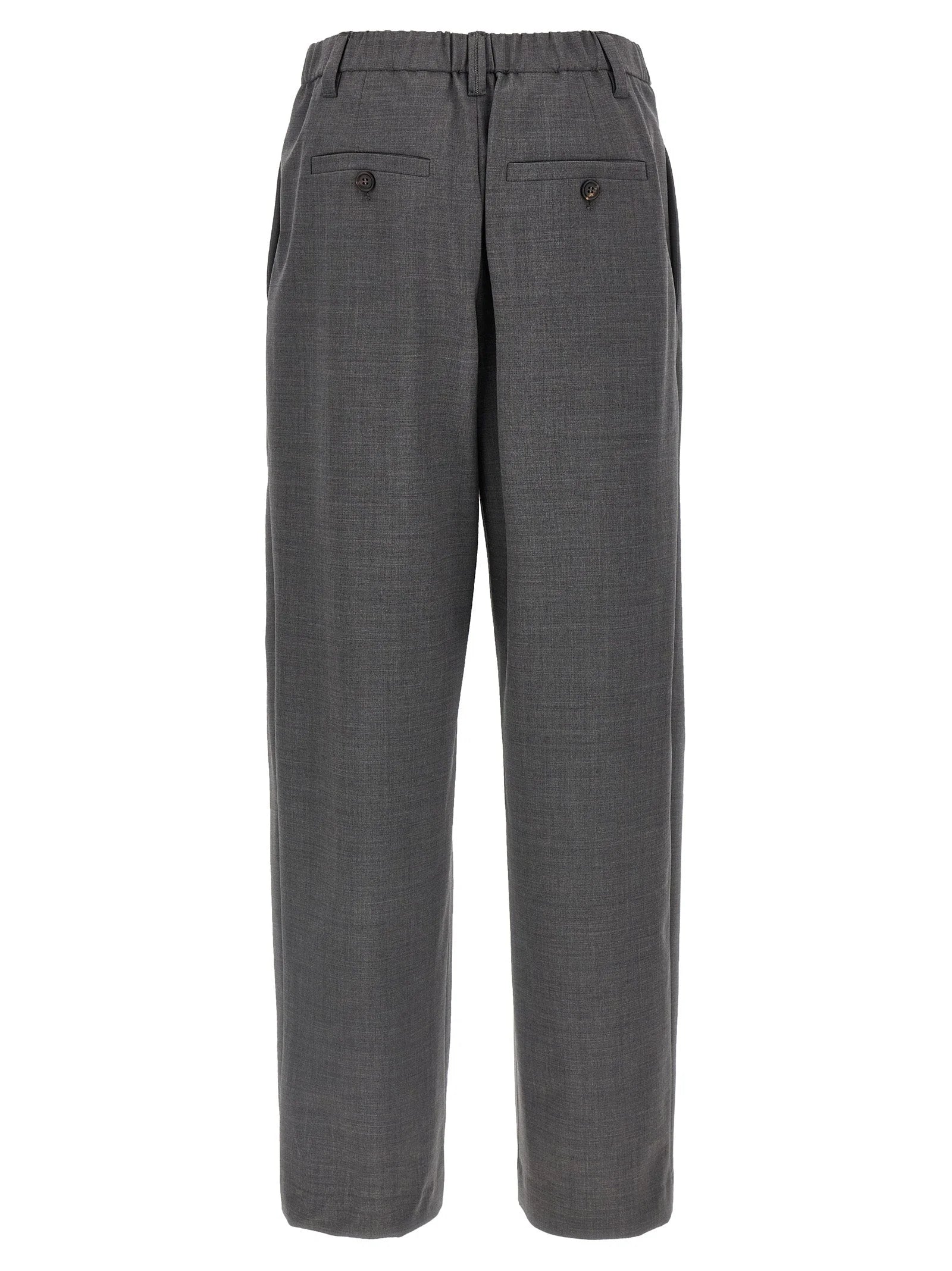 Brunello Cucinelli Gray Virgin Wool Casual Pants
