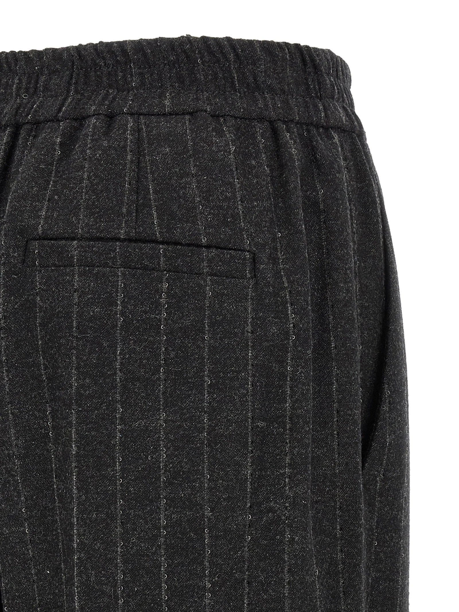 Brunello Cucinelli Gray Virgin Wool Casual Pants