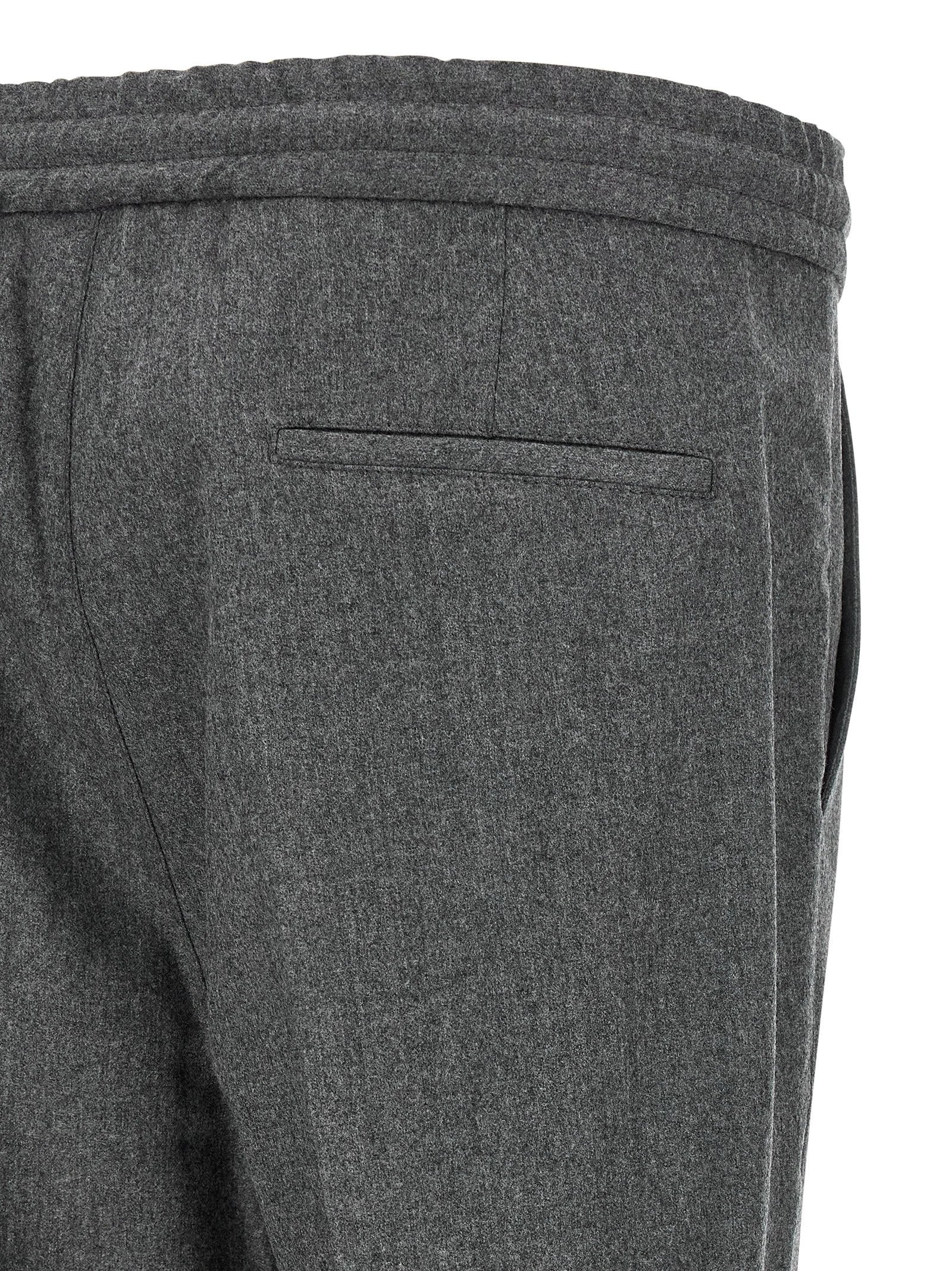 Brunello Cucinelli Gray Virgin Wool Casual Pants