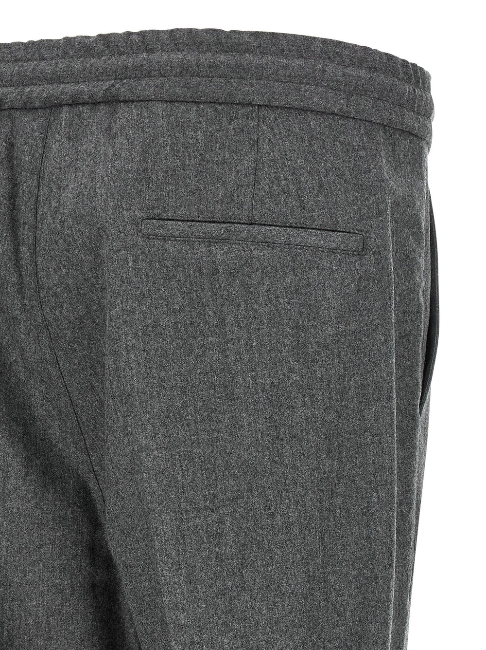 Brunello Cucinelli Gray Virgin Wool Casual Pants