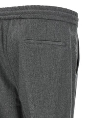 Brunello Cucinelli Gray Virgin Wool Casual Pants
