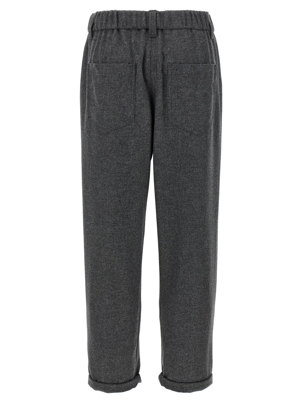 Brunello Cucinelli Gray Virgin Wool Casual Pants