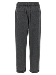 Brunello Cucinelli Gray Virgin Wool Casual Pants