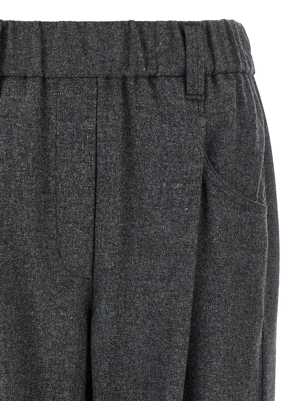 Brunello Cucinelli Gray Virgin Wool Casual Pants