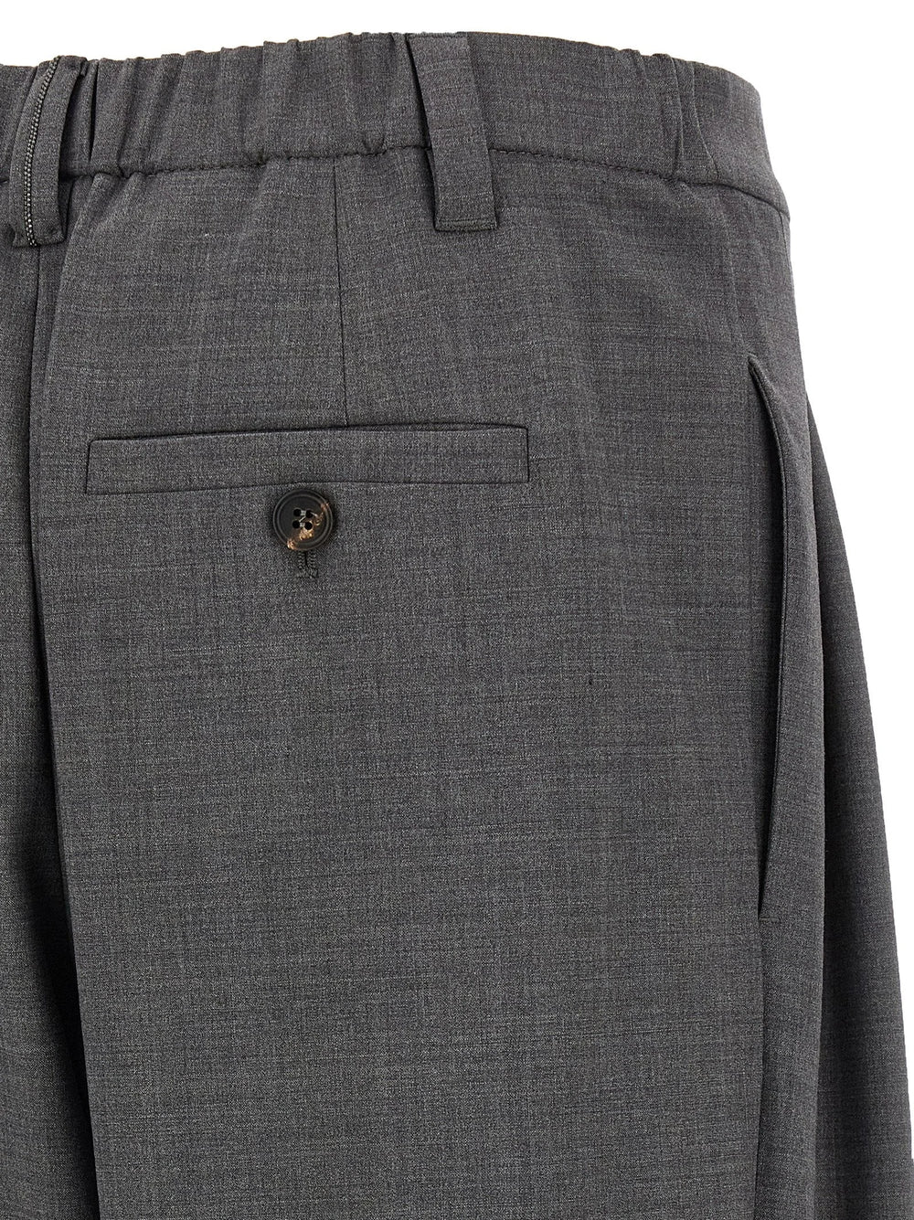 Brunello Cucinelli Gray Virgin Wool Casual Pants