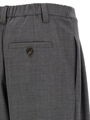 Brunello Cucinelli Gray Virgin Wool Casual Pants