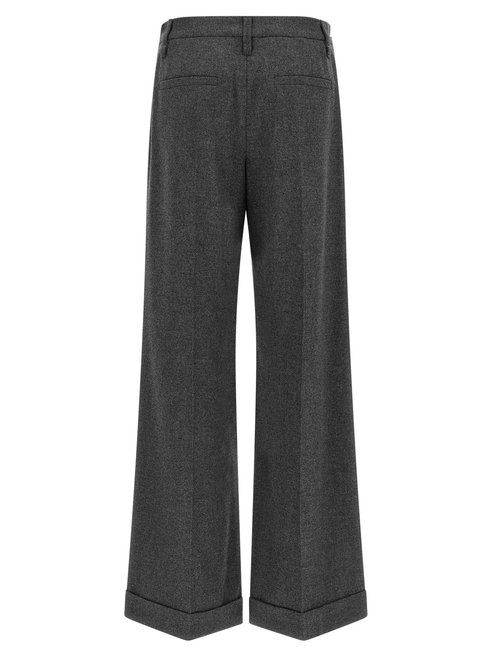Brunello Cucinelli Gray Virgin Wool Casual Pants