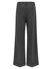 Brunello Cucinelli Gray Virgin Wool Casual Pants