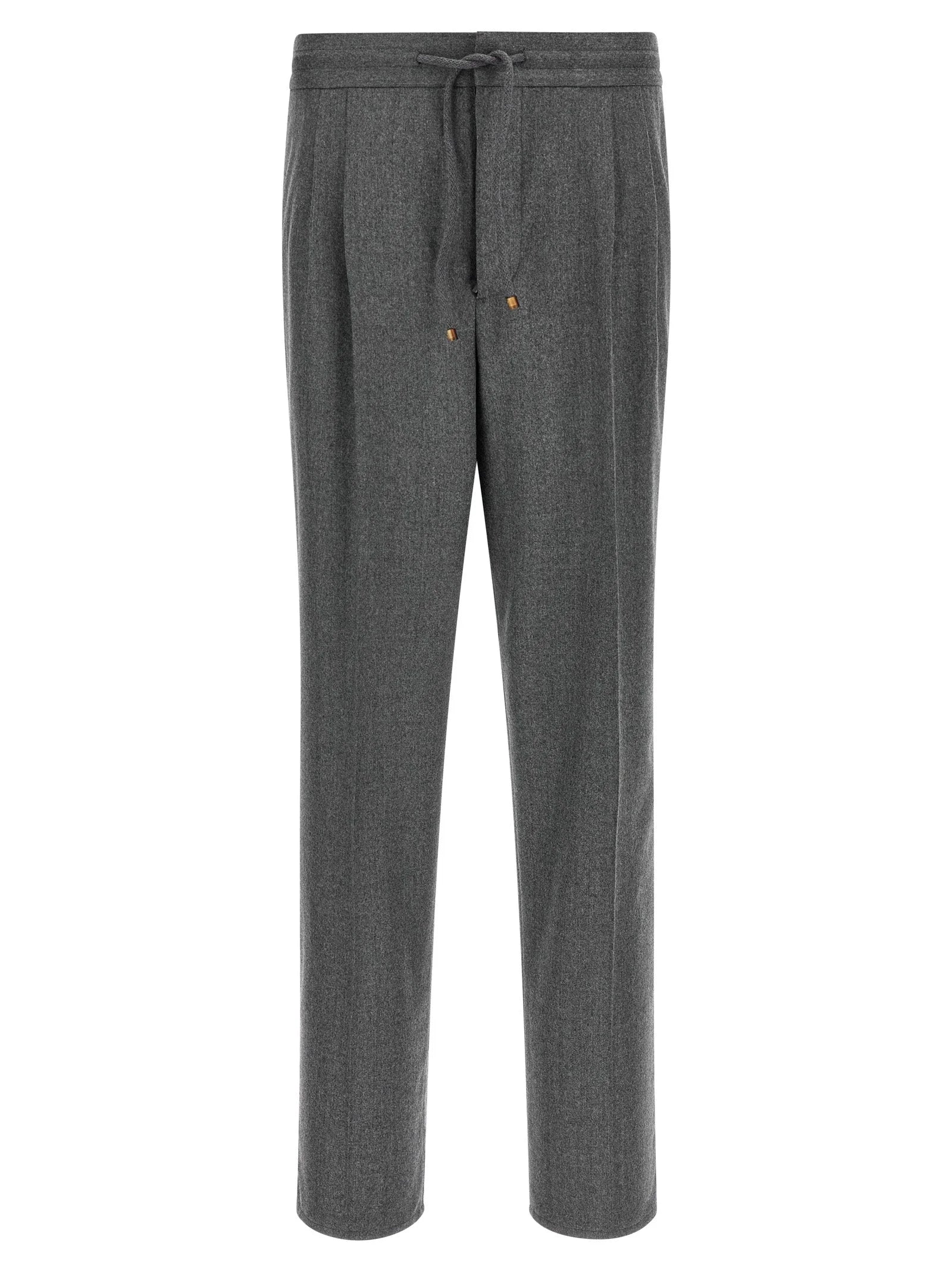 Brunello Cucinelli Gray Virgin Wool Casual Pants