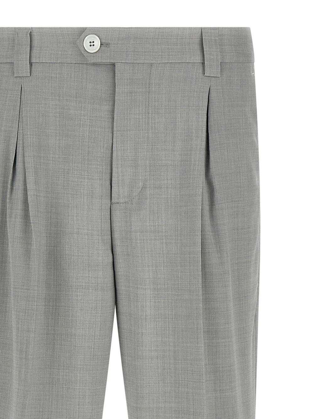Brunello Cucinelli Gray Virgin Wool Dress Pants