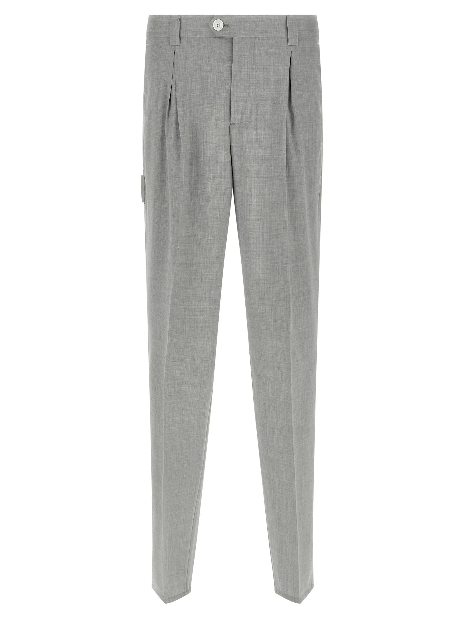 Brunello Cucinelli Gray Virgin Wool Dress Pants