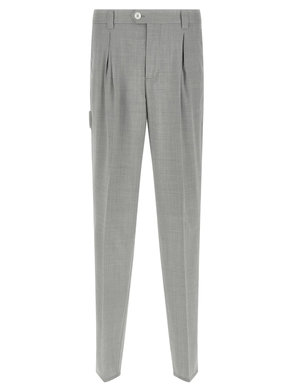 Brunello Cucinelli Gray Virgin Wool Dress Pants