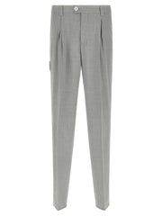 Brunello Cucinelli Gray Virgin Wool Dress Pants