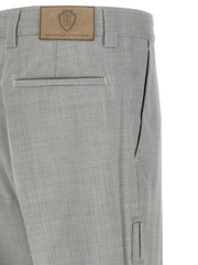 Brunello Cucinelli Gray Virgin Wool Dress Pants