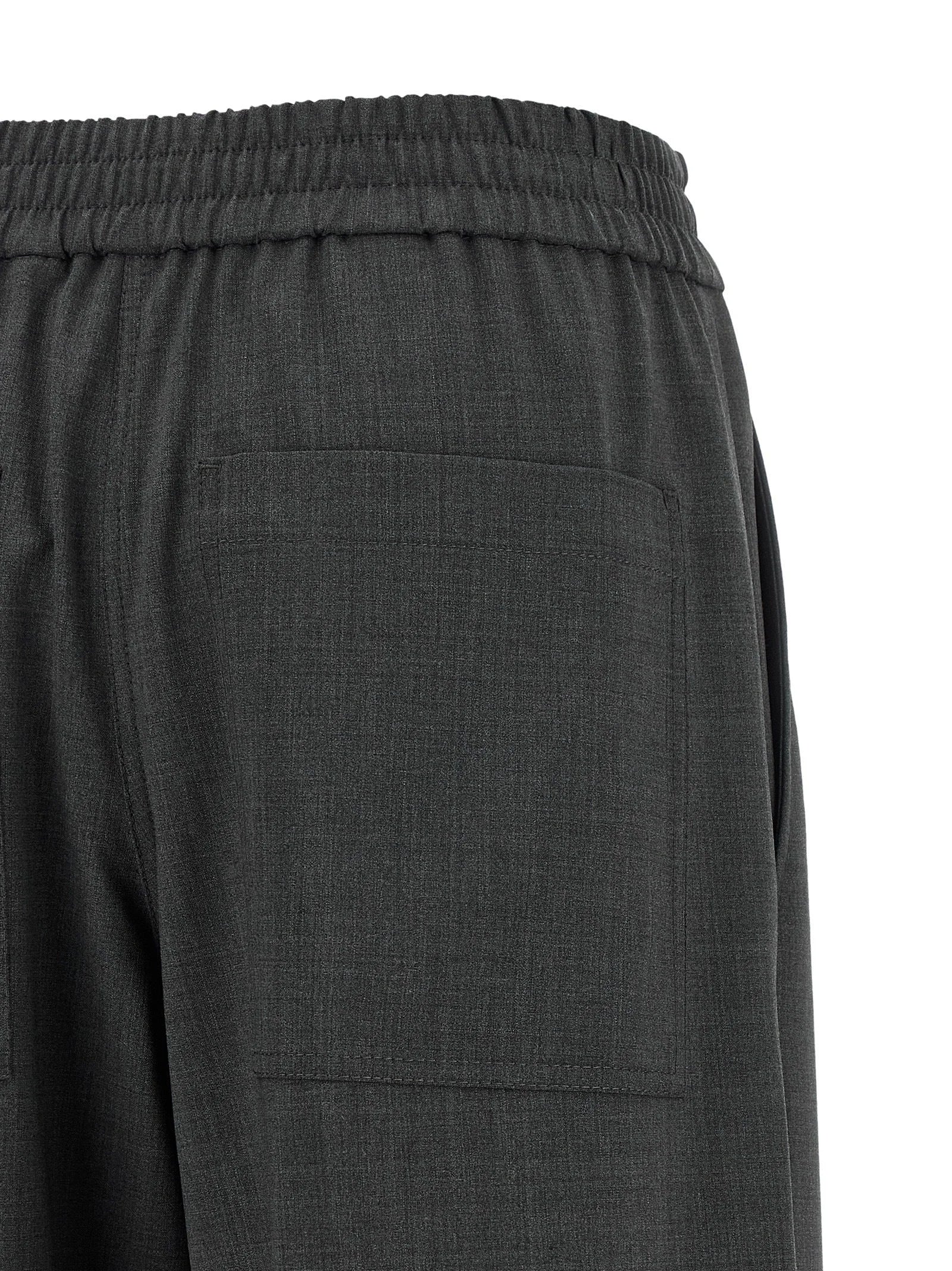 Brunello Cucinelli Gray Virgin Wool Flared Pants