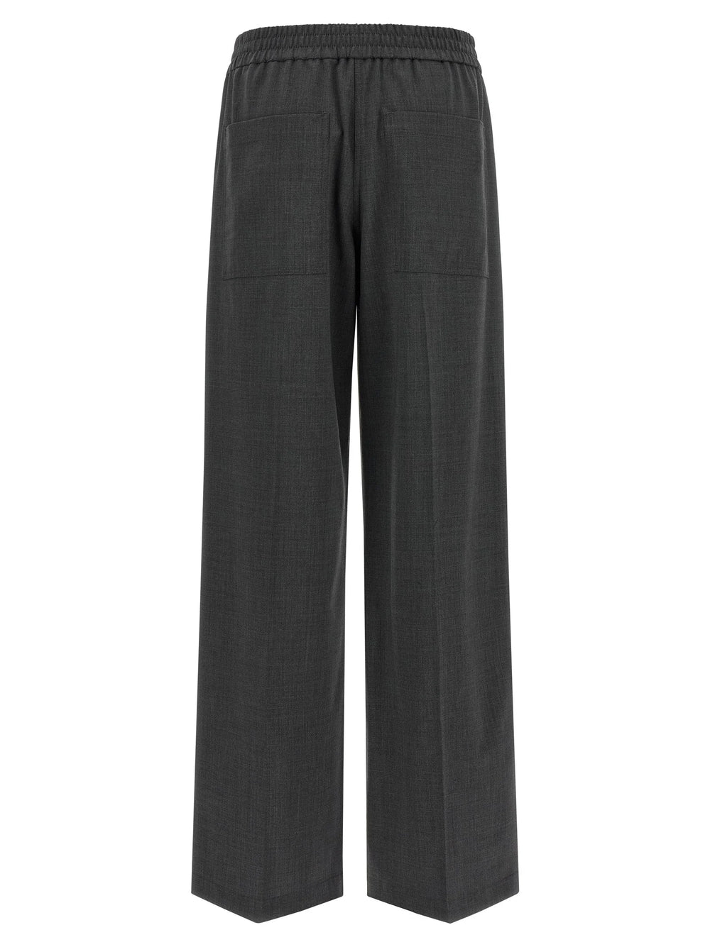Brunello Cucinelli Gray Virgin Wool Flared Pants