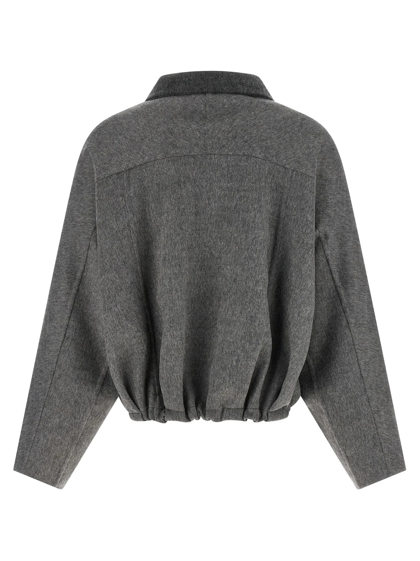 Brunello Cucinelli Gray Virgin Wool Full-Length Jacket