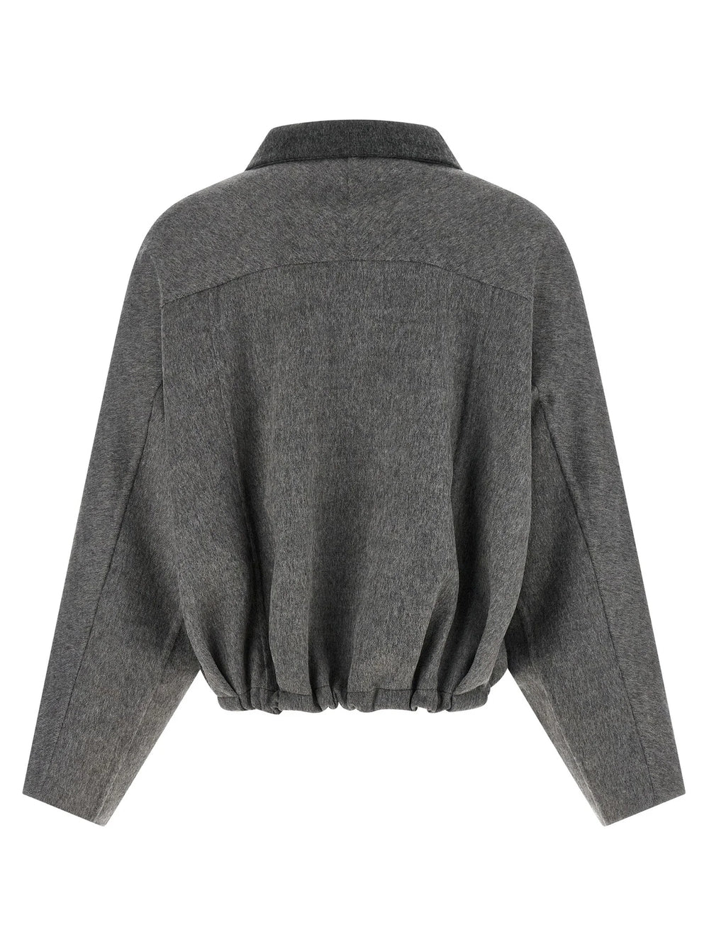 Brunello Cucinelli Gray Virgin Wool Full-Length Jacket