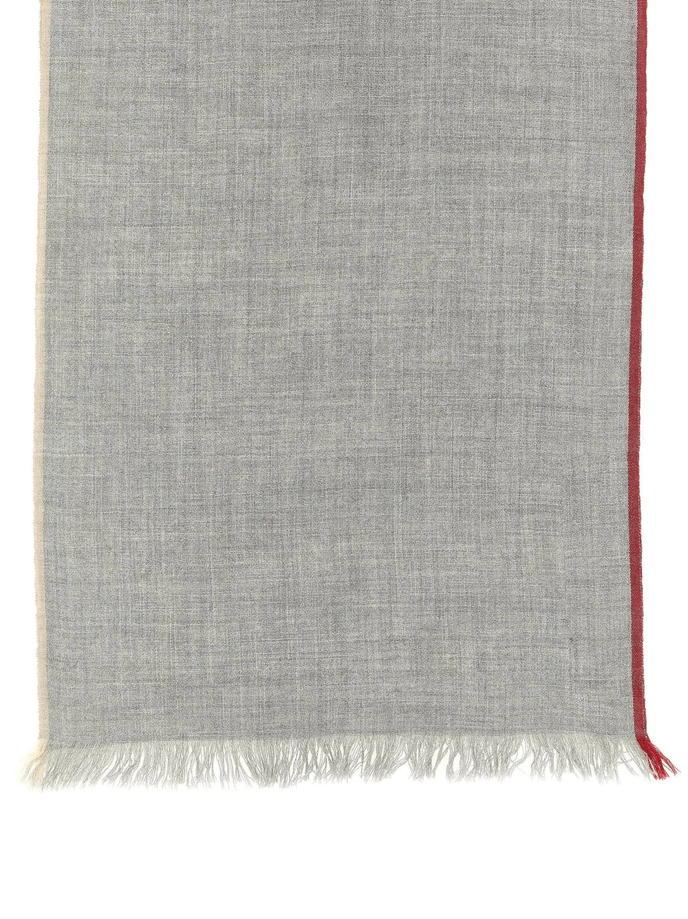 Brunello Cucinelli Gray Virgin Wool Scarf