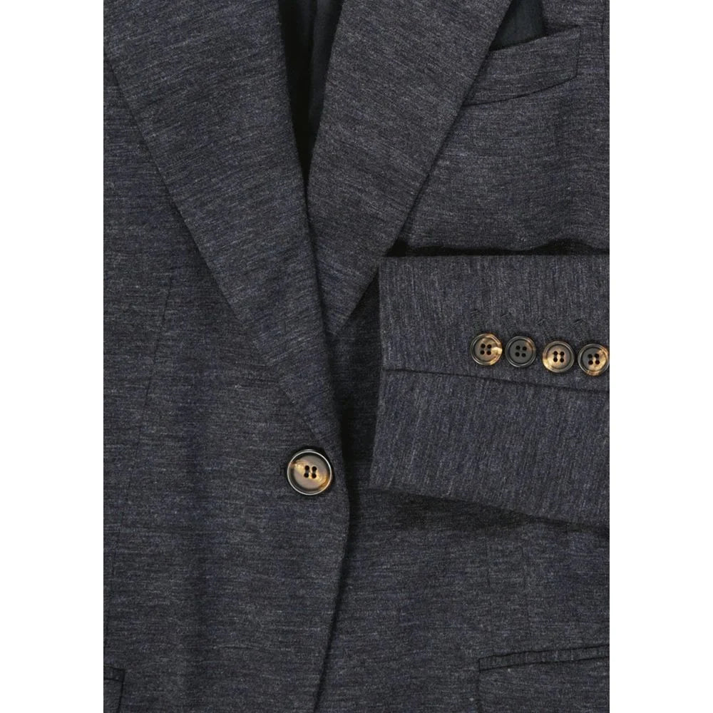 Brunello Cucinelli Gray Wool Blazer - 40