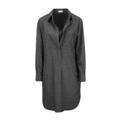 Brunello Cucinelli Gray Wool Casual Dress