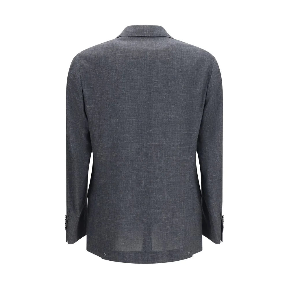Brunello Cucinelli Gray Wool Oves Aries Blazer