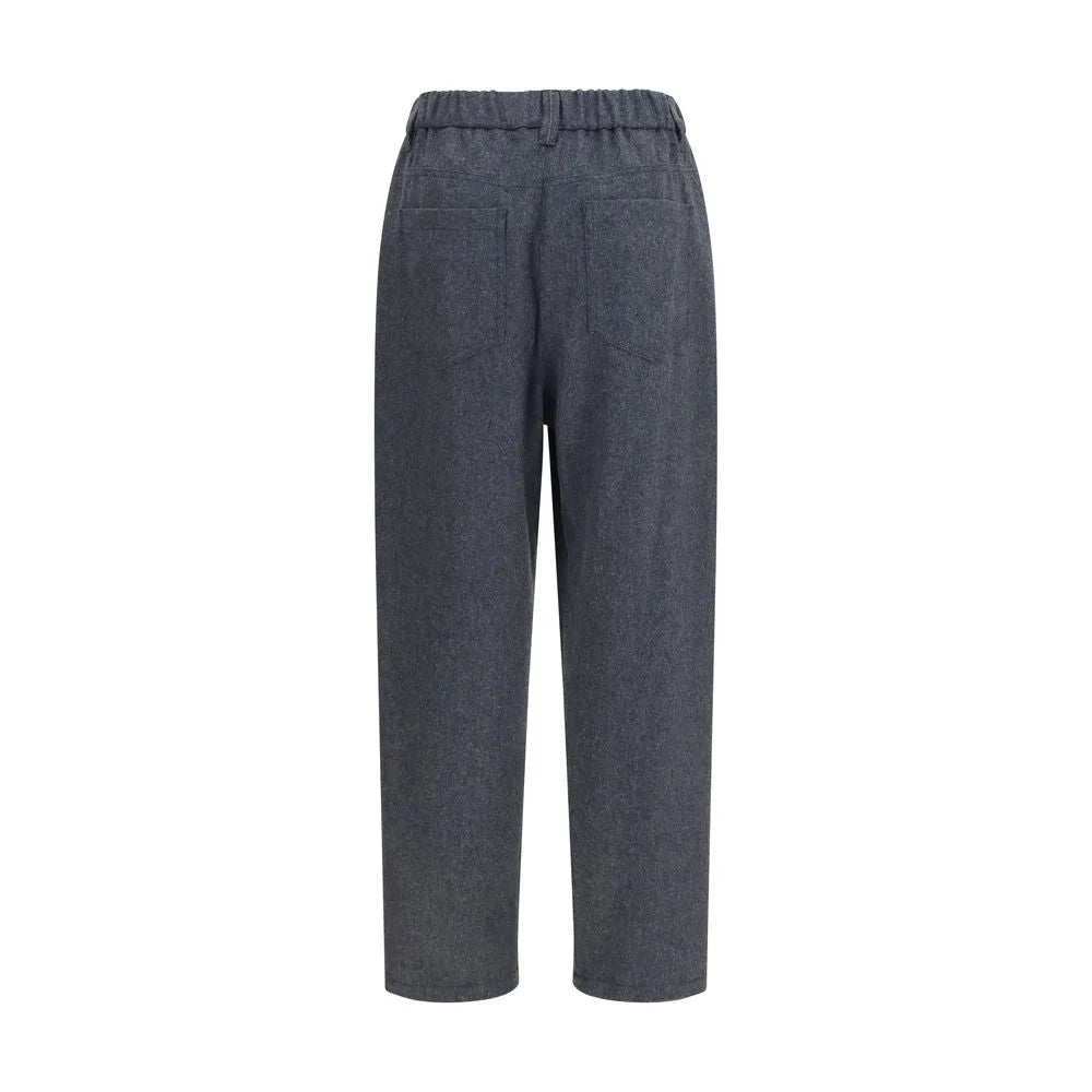 Brunello Cucinelli Gray Wool Oves Aries Casual Pants - IT44 | L
