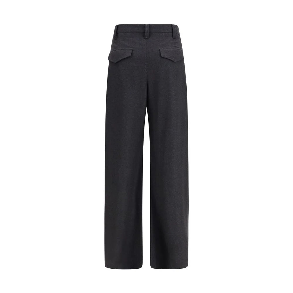 Brunello Cucinelli Gray Wool Oves Aries Dress Pants