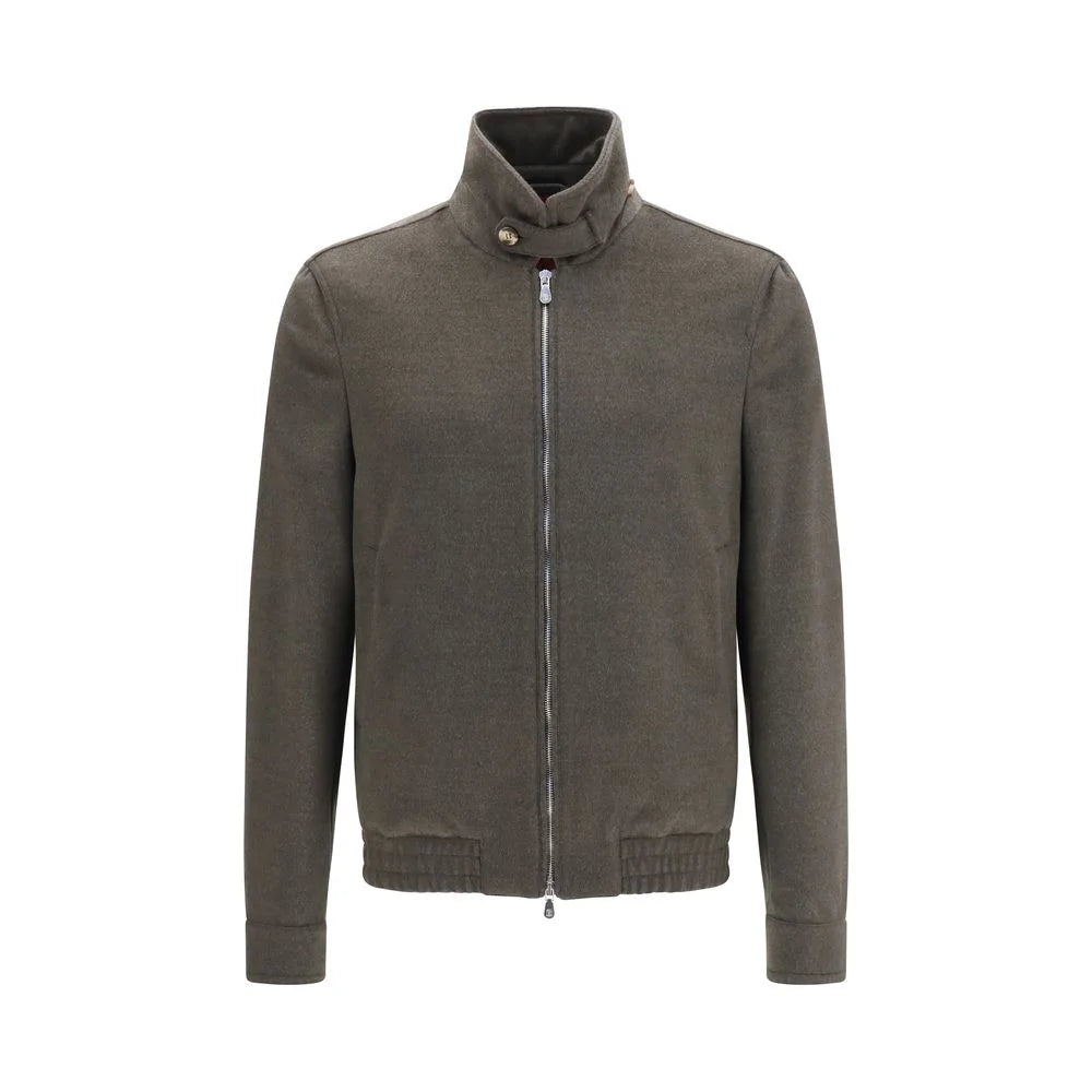 Brunello Cucinelli Gray Wool Oves Aries Full-Length Jacket - IT46 | S