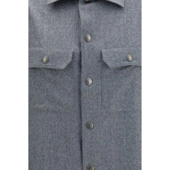 Brunello Cucinelli Gray Wool Oves Aries Shirt