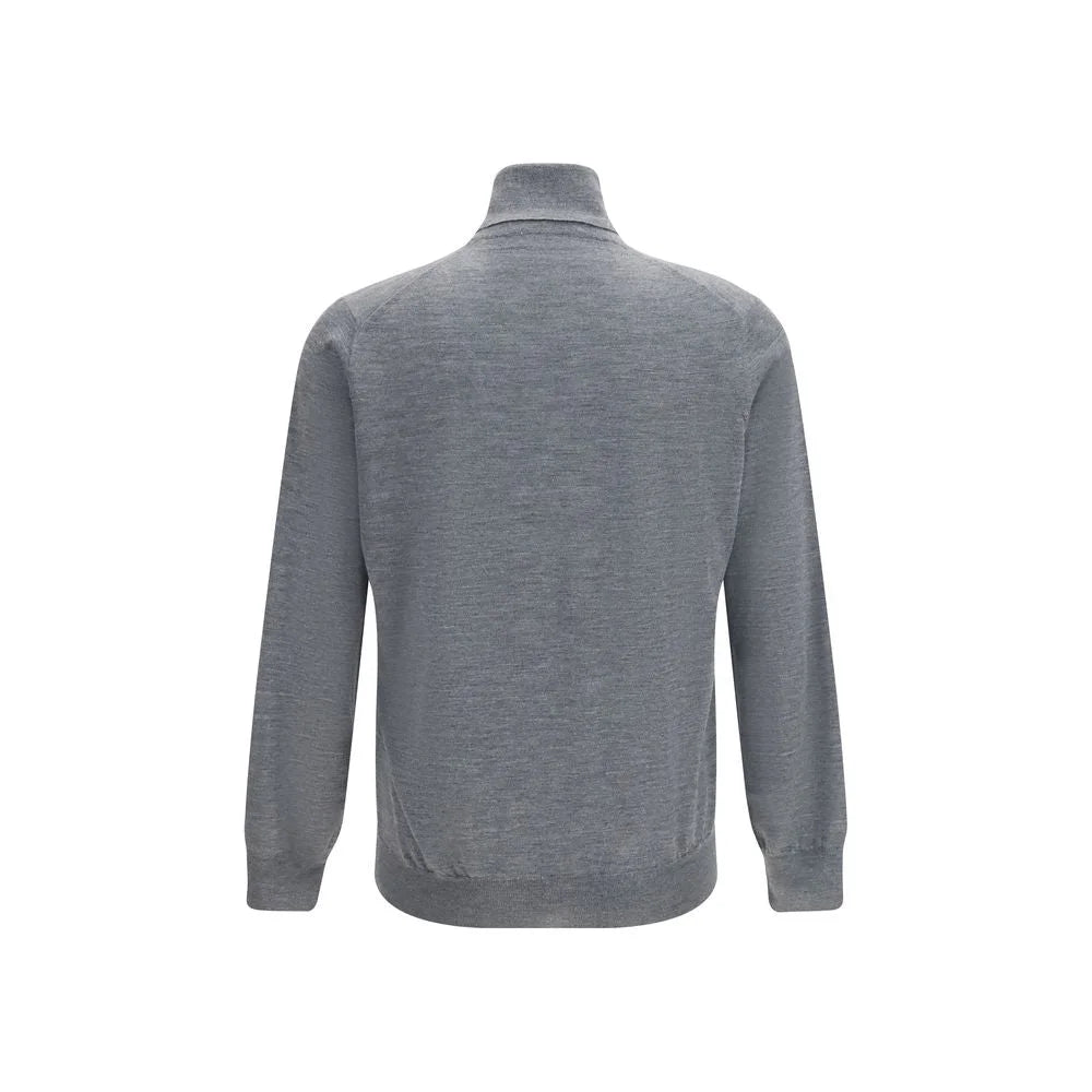 Brunello Cucinelli Gray Wool Oves Aries Turtleneck