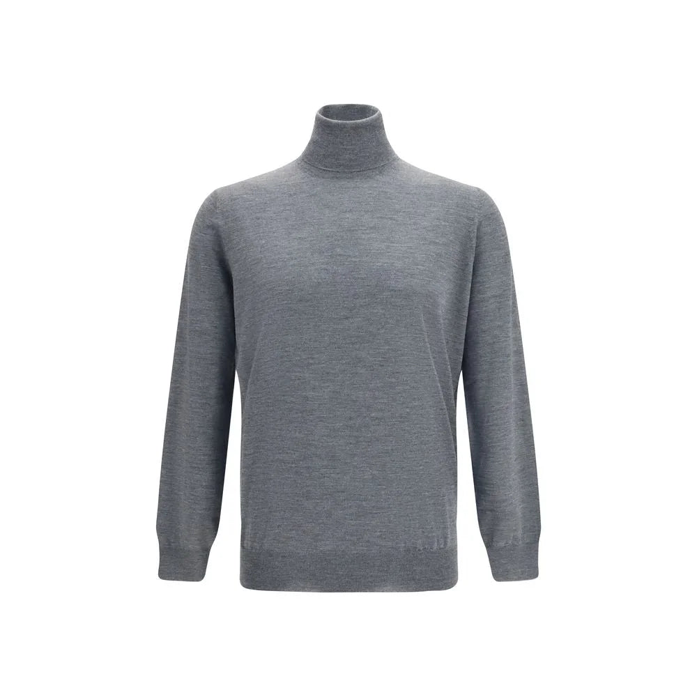 Brunello Cucinelli Gray Wool Oves Aries Turtleneck
