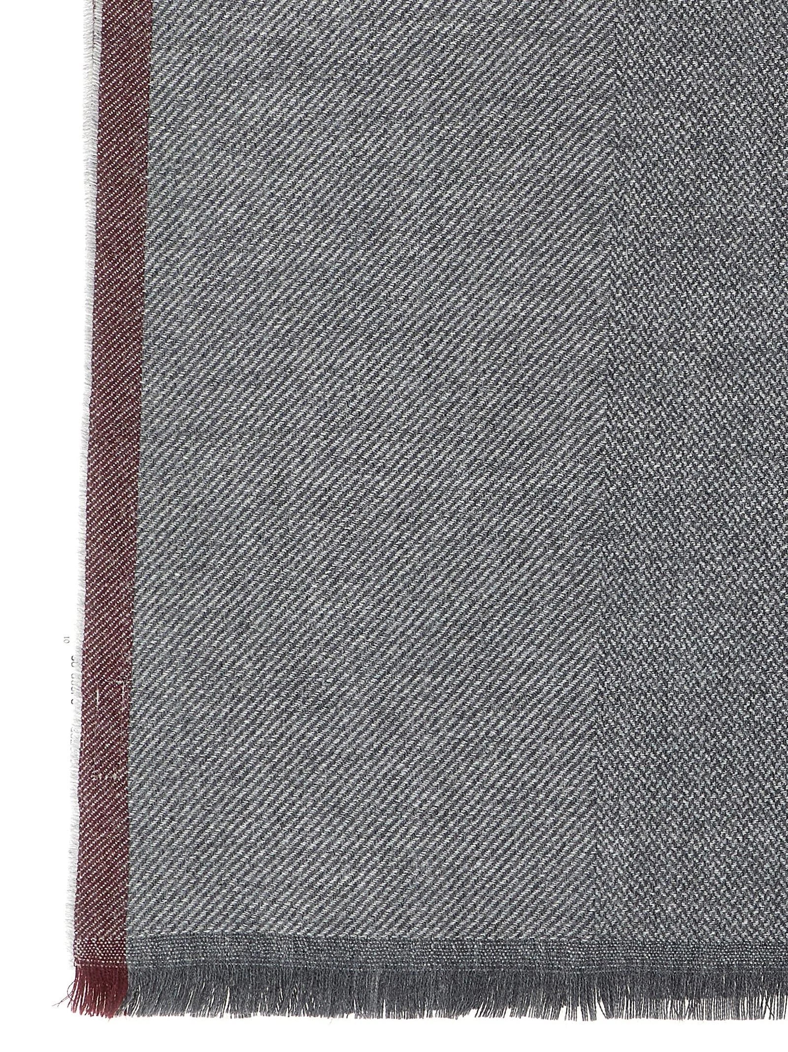 Brunello Cucinelli Gray Wool Scarf