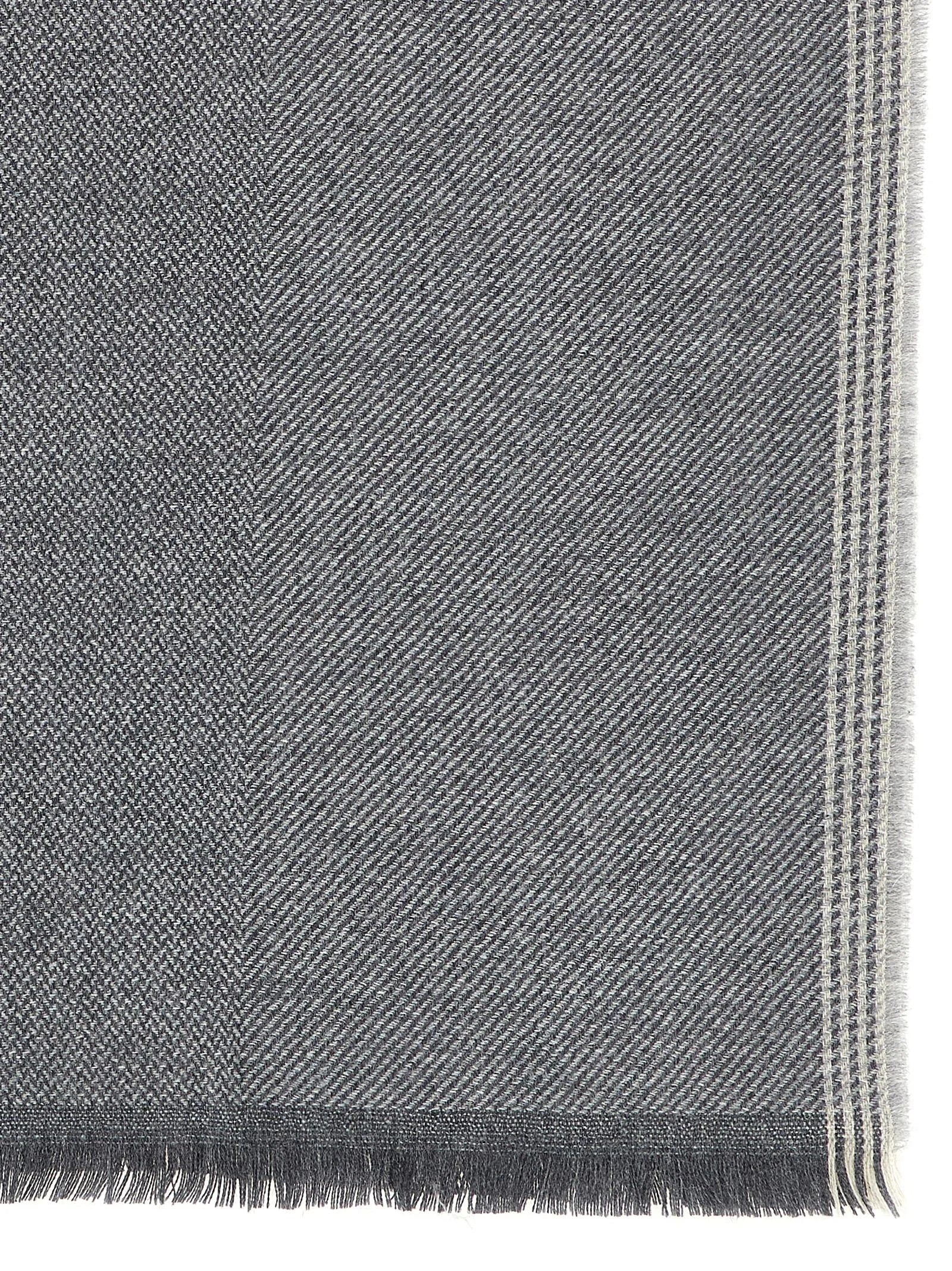 Brunello Cucinelli Gray Wool Scarf