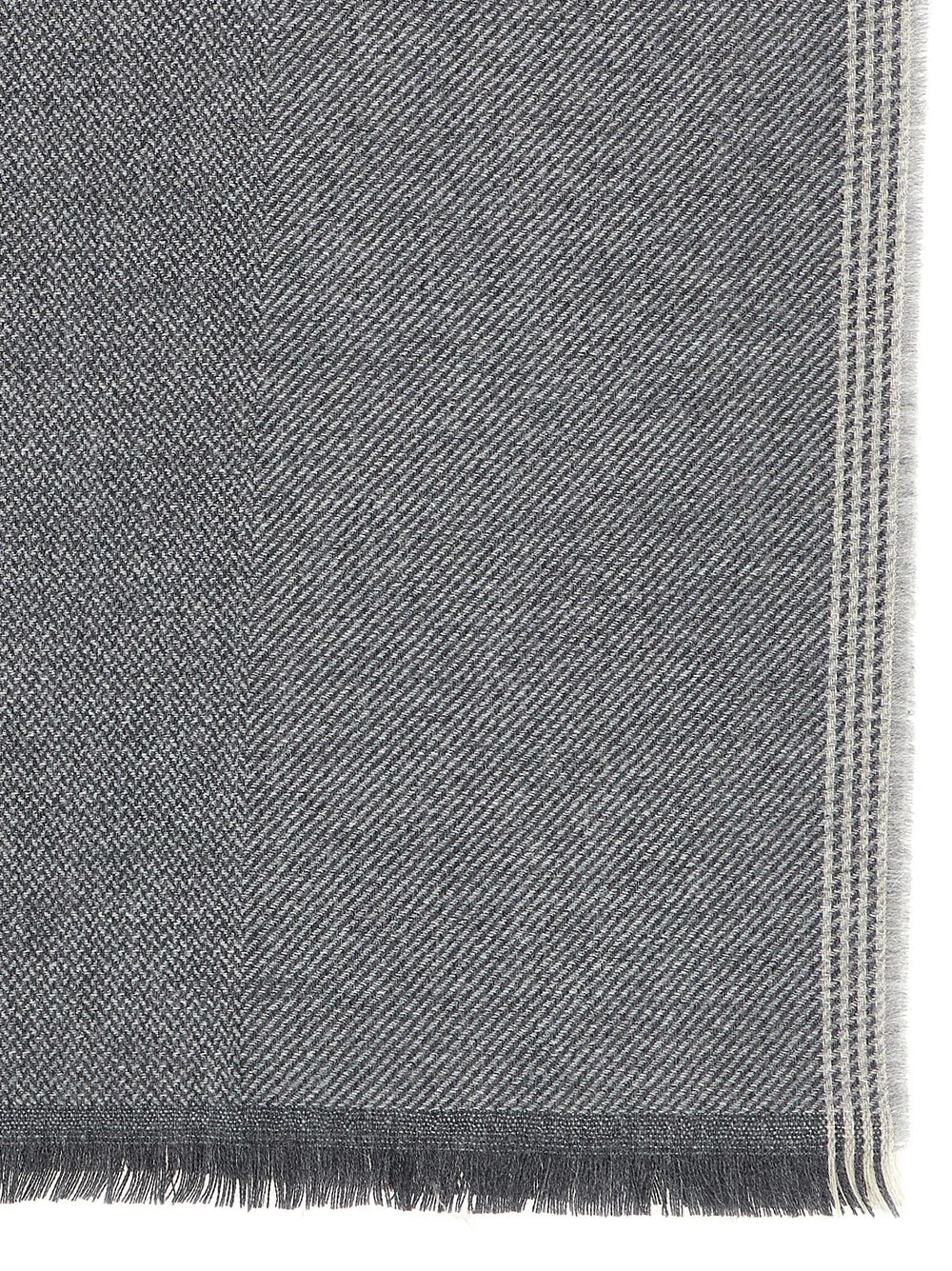 Brunello Cucinelli Gray Wool Scarf
