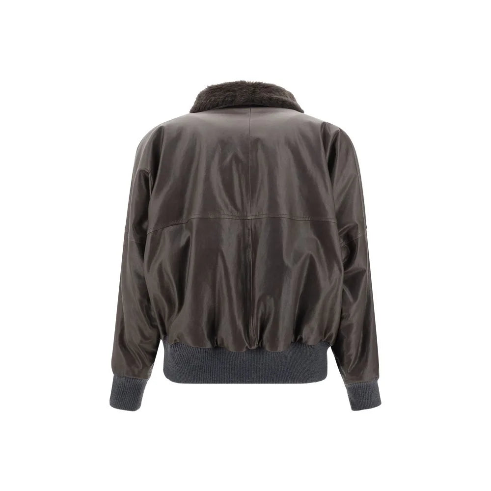 Brunello Cucinelli Leather Jacket - IT42 | L
