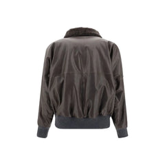 Brunello Cucinelli Leather Jacket - IT42 | L - Bomber Jackets