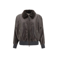 Brunello Cucinelli Leather Jacket - IT42 | L - Bomber Jackets