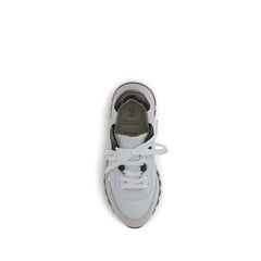 Brunello Cucinelli Leather Sneakers with shiny details - Sneakers