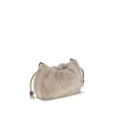 Brunello Cucinelli Mellow mini shearling Shoulder Bag - Shoulder Bags