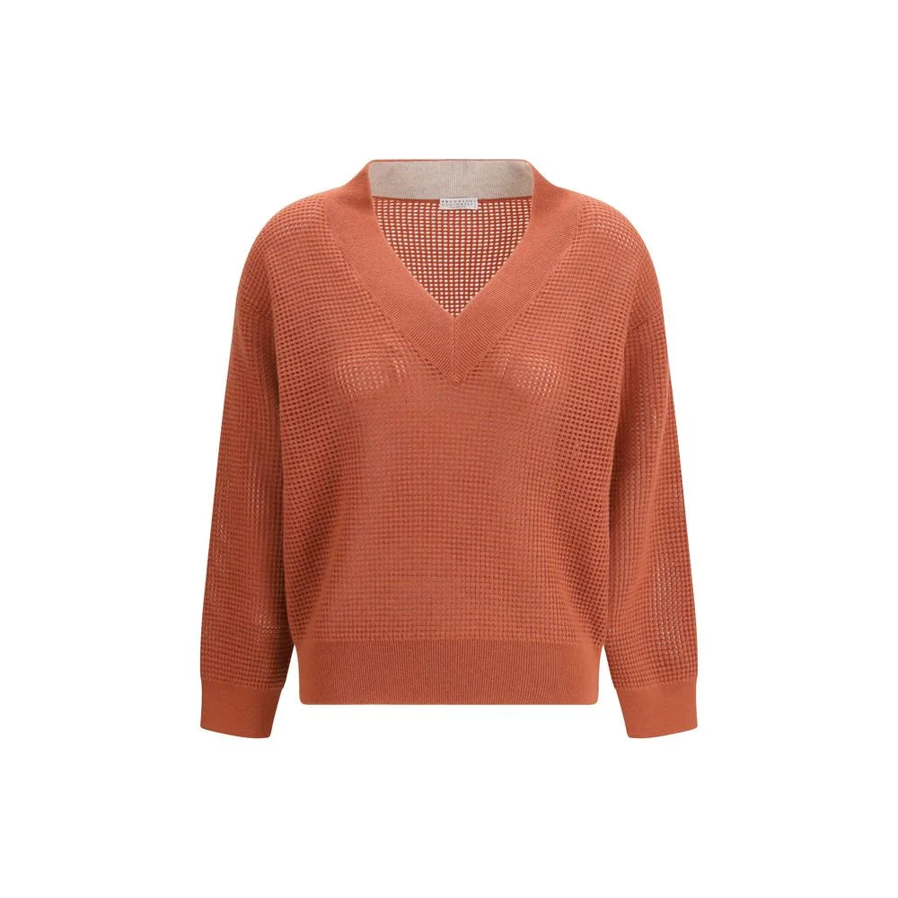 Camisola de cachemir multicolor da Brunello Cucinelli - S