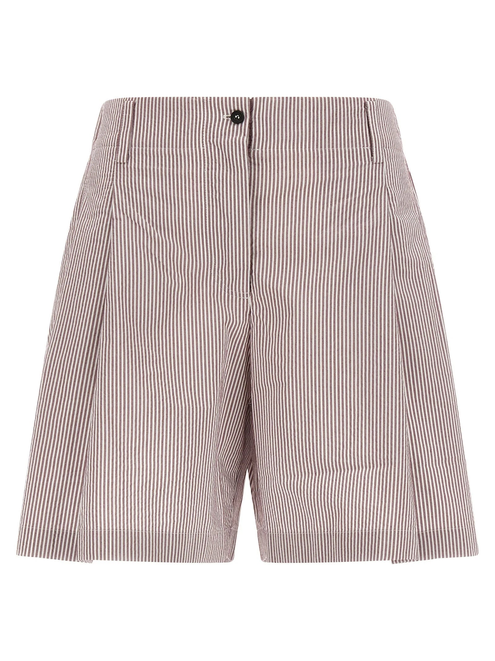Brunello Cucinelli Calções de Algodão Multicoloridos de Bermuda - S