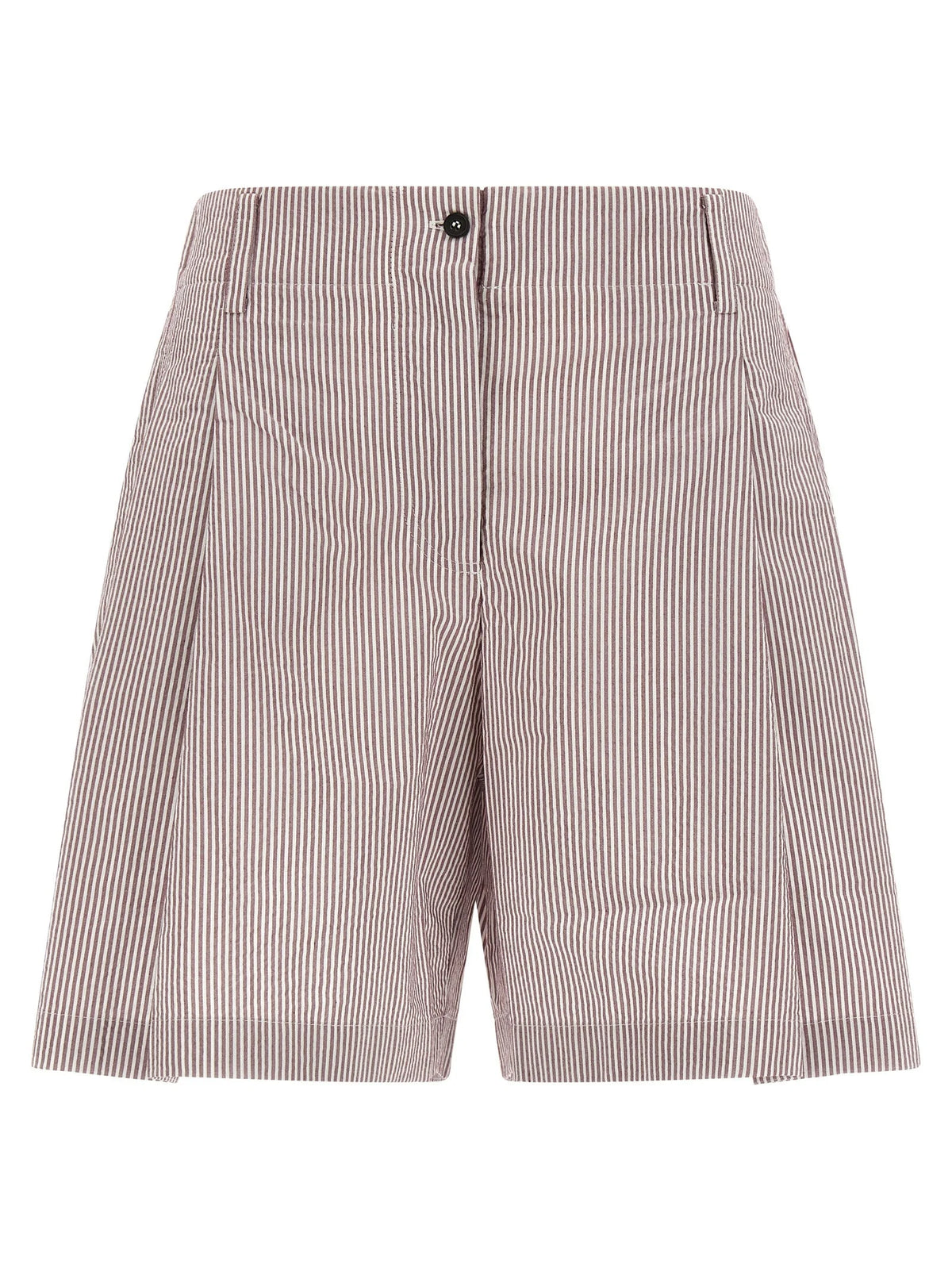Brunello Cucinelli Calções de Algodão Multicoloridos de Bermuda - S